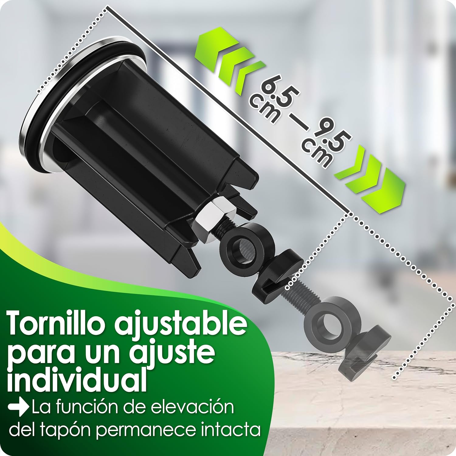 Tapón de desagüe ajustable 40 mm Tapón de desagüe ajustable 40 mm